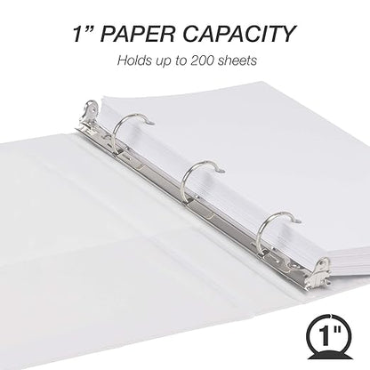 Samsill Economy 1 Inch Mini 3 Ring Binder, Made in The USA, Round Ring Binder - Image 3