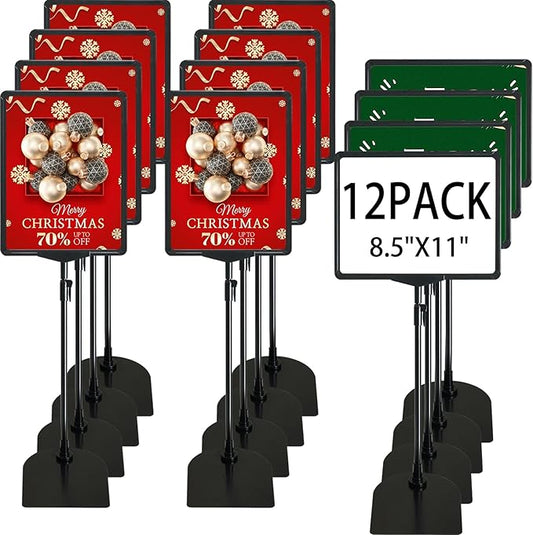 Sign Holder, 8.5 x 11 Inch Sign Stand by ONCEMORE