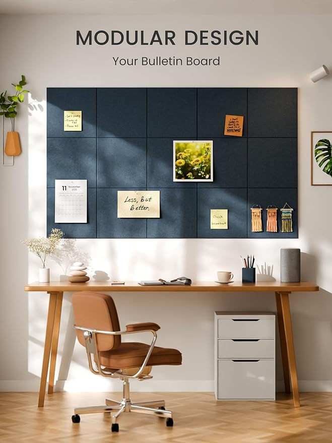 Bumusty Large Cork Board Alternative-36 x24 Felt Bulletin Board Tiles, - Image 6