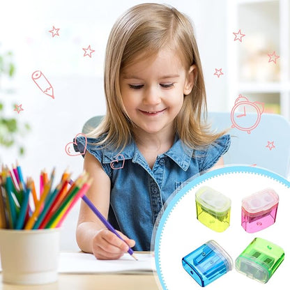 96 Pieces Pencil Sharpeners for Kids Colored Pencil Sharpeners Manual Double - Image 7