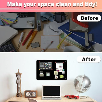 4 Pack Black Magnetic Board, 17.5" x 11.4" Magnet Bulletin Board to Display - Image 5