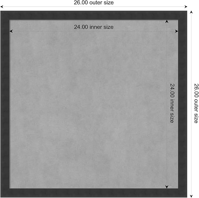 Amanti Art Black Framed Magnetic Board 26x26 Medium Vision Board - Image 4