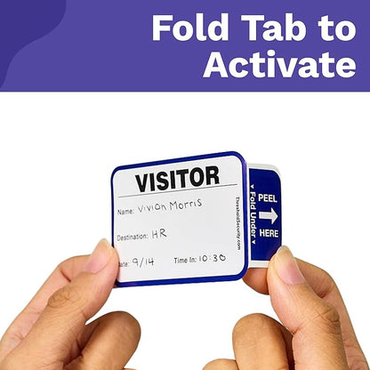 Threshold Tab Expiring Visitor Badge Sign-in Book | Name Tag Stickers | Hospital - Image 4