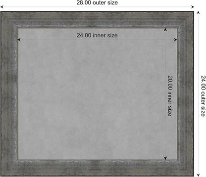 Amanti Art Silver Framed Magnetic Board 24x28 Medium Vision Board - Image 4