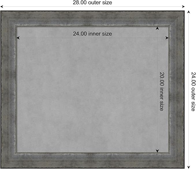 Amanti Art Silver Framed Magnetic Board 24x28 Medium Vision Board - Image 3