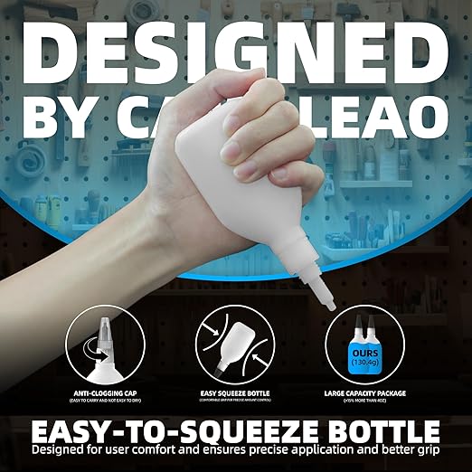 Ultra-Thin Super Glue Liquid Kit 4.6 oz, Fast Drying Clear Superglue - Image 2