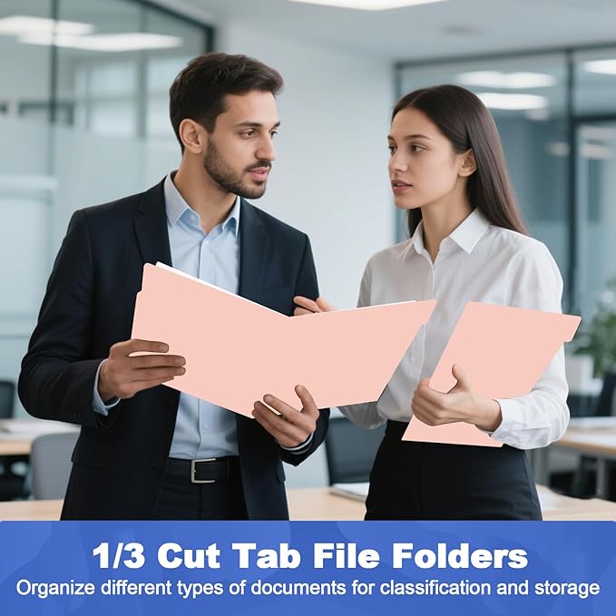 File Folder, HERKKA 120 Pack 1/3 Cut Tab File Folders, File Folders Great - Image 7