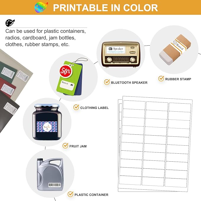 1" x 2-5/8" Address Labels 900 Labels Sticker Paper - Image 5