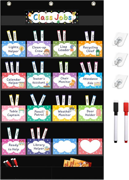REGELETO Class Jobs Pocket Chart by REGELETO