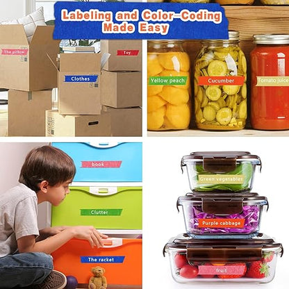 COSIMIXO 6-Pack Colored Masking Tape 0.94 Inch x 60yds of Colorful Craft Tape – - Image 2