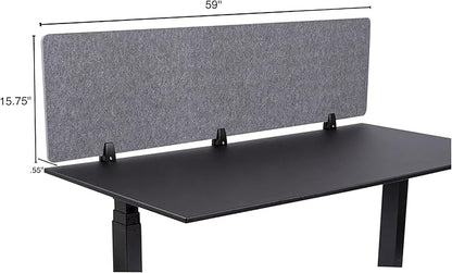 Stand Up Desk Store ReFocus Raw Clamp-On Acoustic Desk Divider Mounted Privacy - Image 7