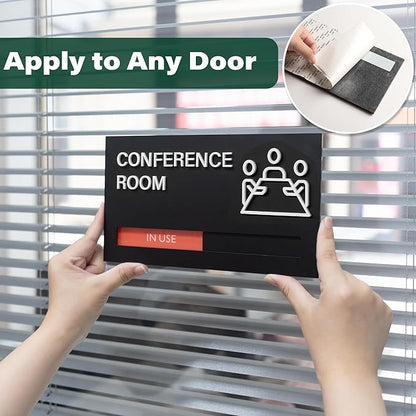 Office Conference Room Door Signs, Meeting in Progress Door Sign, In Use - Image 5