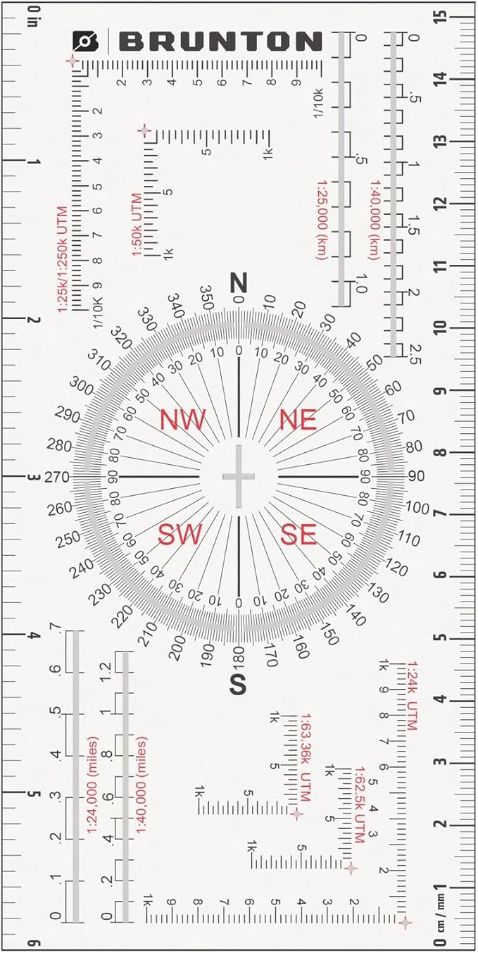 Brunton Standard Transit Azimuth Purple + Map Multi-Tool Card, Professional - Image 3