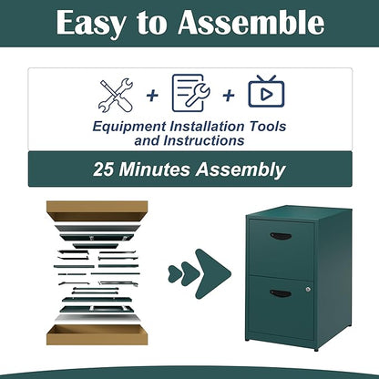 SteeLoong 2 Drawer File Cabinet - Image 7