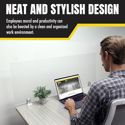 OBEX Frosted Acrylic Desk Mounted Privacy Panel - Image 2