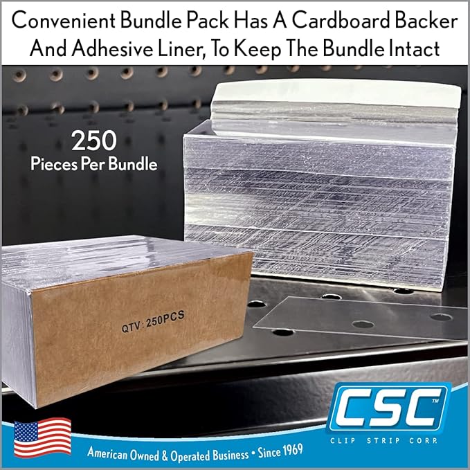 Clip Strip Corp. Price/Data Channel Label Holder Chips, 10 Mil Thick, Gondola - Image 5