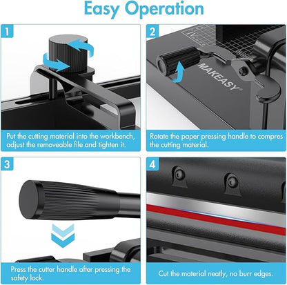 Paper Cutter 12 Inch, Heavy Duty Paper Cutter - Image 3
