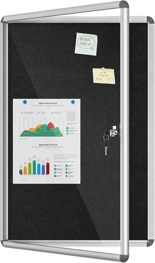 Mifuro 36"x24" Enclosed Bulletin Board, Lockable Weather-Resistant Aluminum by MifuroOfficeProduct