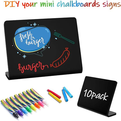 20 Pack Acrylic Mini Chalkboard Sign - Image 3