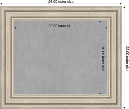 Amanti Art Silver Framed Magnetic Board 22x26 Small Vision Board - Image 2