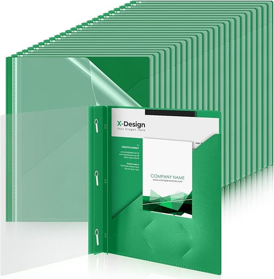 Teling 48 Pcs Clear Front Report Covers by Teling