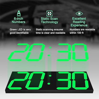 LED Large Digital Wall Clock, Oversize Wall Clock - Image 5