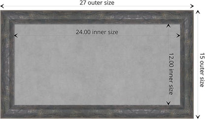 Amanti Art Grey Framed Magnetic Board 15x27 Small Vision Board - Image 4