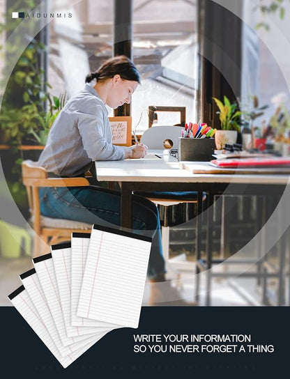 Note Pads 5x8 for Work White Legal Pads 5x8 College Ruled Legal Notepads Lined - Image 7