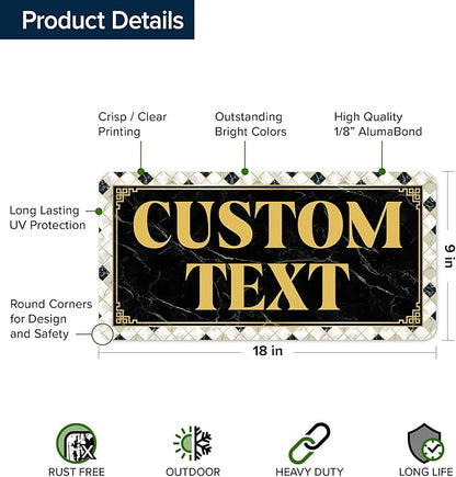 Custom Sign, Custom Street Sign, 11 Font Colors, 13 Font Styles, 4 Hole Options - Image 6