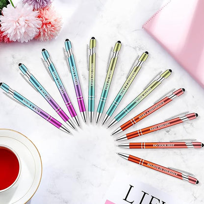 Zonon 12 Pcs Inspirational Pens Bulk Funny Ballpoint Pen - Image 2