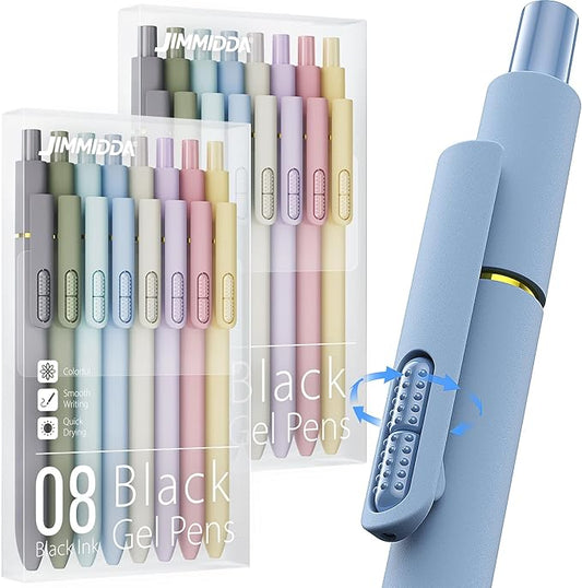 JIMMIDDA 16Pcs Black Gel Pens by JIMMIDDA