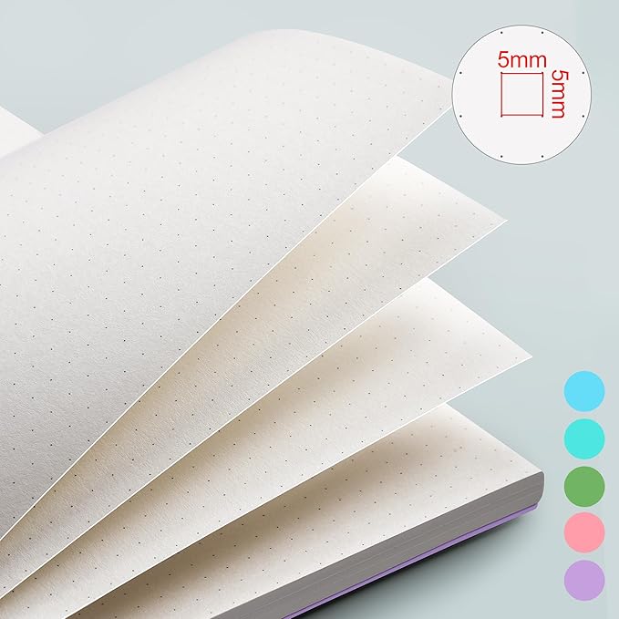 EMSHOI A4 Spiral Notebook Bullet Dotted journal, 11.2" X 8.27", 300 Pages/150 - Image 2