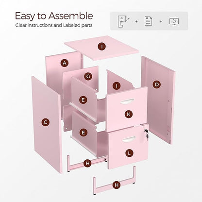 Kubohogar 2 Drawer File Cabinet - Image 6