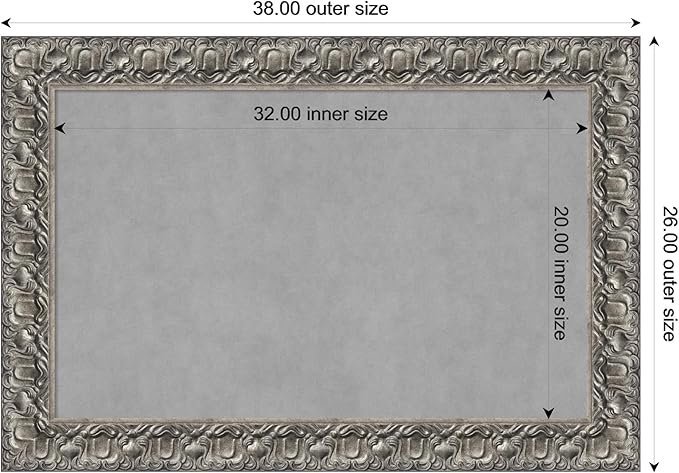 Amanti Art Silver Framed Magnetic Board 26x38 Large Vision Board - Image 3