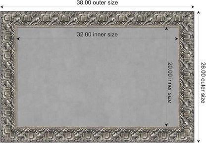 Amanti Art Silver Framed Magnetic Board 26x38 Large Vision Board - Image 3