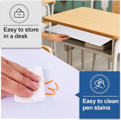 ZYINOZOC 24 Pack Desk Dividers for Students, 3-Fold Privacy Screens, Testing - Image 5