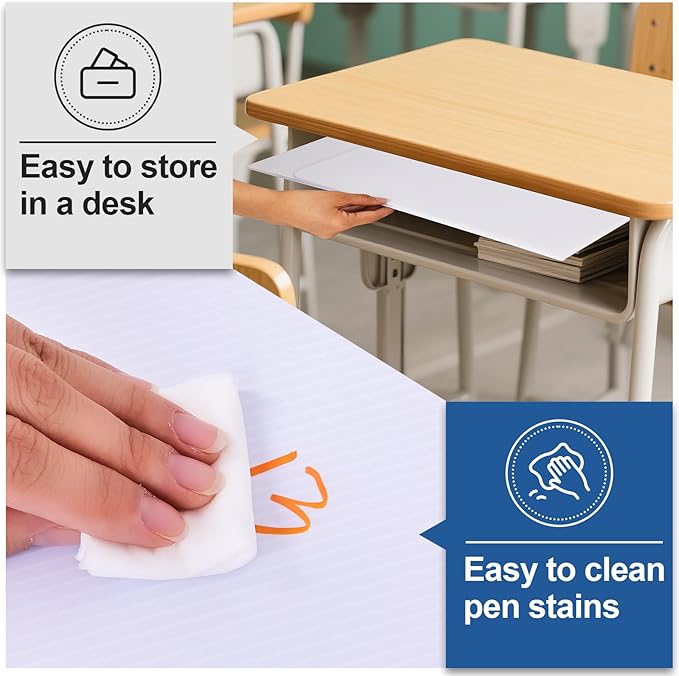 ZYINOZOC 2 Pack Desk Dividers for Students, 3-Fold Privacy Screens, Testing - Image 5
