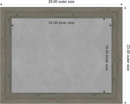 Amanti Art Grey Framed Magnetic Board 23x29 Medium Vision Board - Image 4
