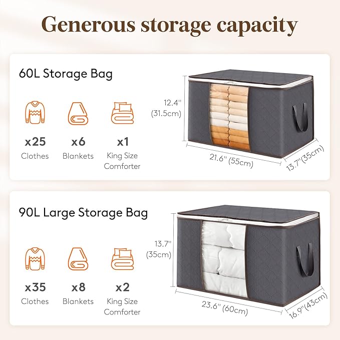 Lifewit 6 Pack Clothes Storage Bins - Image 2