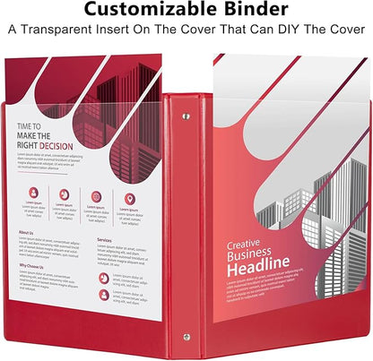 CIXILDTS 1-Inch Round Ring Binder, Standard 3 Ring Binder Fit Letter Size Paper - Image 5