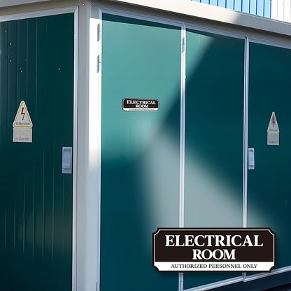 Electrical Room Door Sign for Business，Self-Adhesive Durable Modern Electrical - Image 5