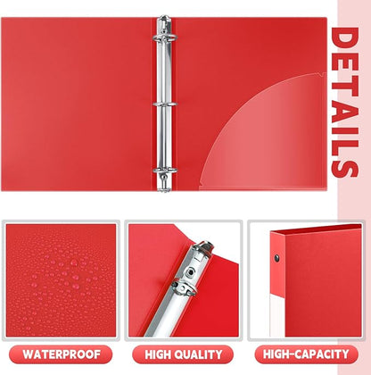 Henoyso 16 Pcs 3 Ring Binder 0.5 Inch Round Fits Letter Size 8.5'' x 11'' Paper - Image 3