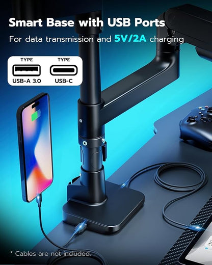 ARES WING Dual Monitor Stand for Ultrawide Heavy Duty Curved Monitor Stacking - Image 7