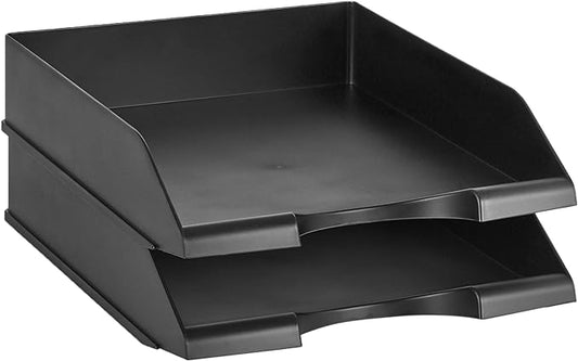 Amazon Basics Rectangular, Stackable Office Letter Organizer Desk Tray by AmazonBasics