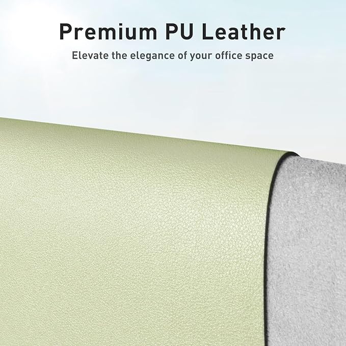 Aothia Faux Leather Desk Mat – Large Mouse Pad, Non-Slip PU Leather Blotter - Image 2