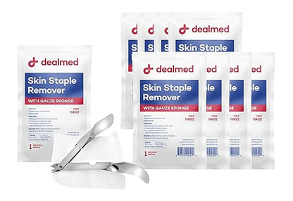 Dealmed Sterile Staple Removal Kit, Includes Staple Remover and Gauze Sponge by Dealmed