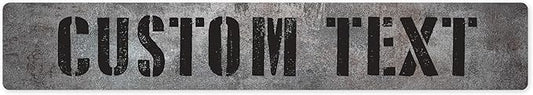Custom Sign, Custom Street Sign, 11 Font Colors, 13 Font Styles, 4 Hole Options by MySignCenter