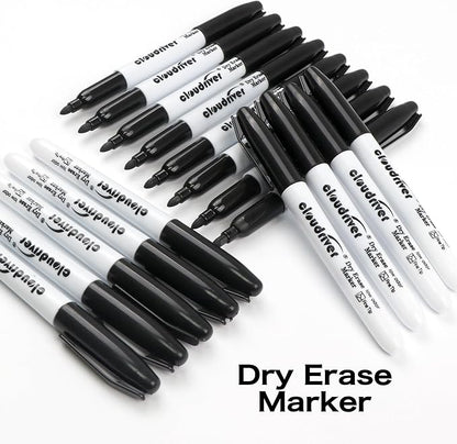 cloudriver Fine Tip Dry Erase Markers Black, 60 Pack Black Whiteboard Markers - Image 4