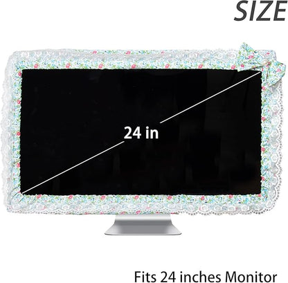 Kingshion 24-inch Cute Lace Fabric Monitor Cover - Image 2