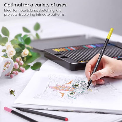 ARTEZA Inkonic Fineliners Pens, 0.4 mm Fine Tip Markers, Water-Based Art Pens - Image 5